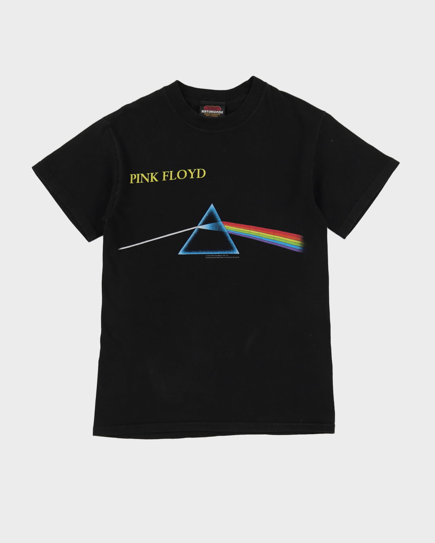 2001 Pink Floyd Dark Side Of The Moon Black Graphic Band T-Shirt - S