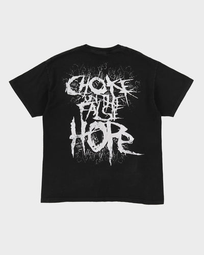 Whitechapel Choke On False Hope Black Graphic Metal Band T-Shirt - L