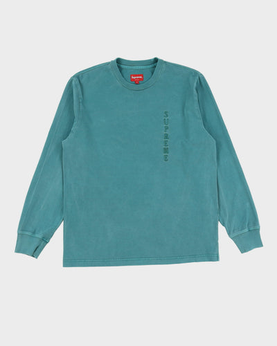 Supreme Green Over-Dyed Long Sleeve T-Shirt - S