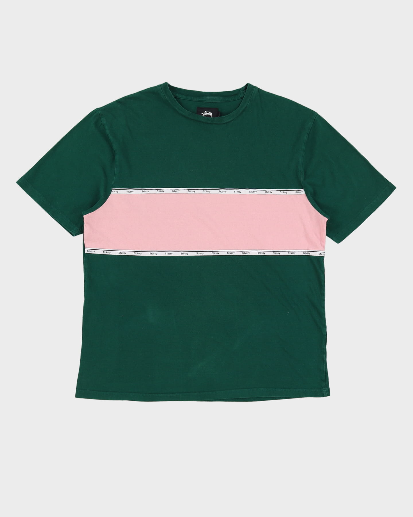 Stussy Green / Pink T-Shirt - L