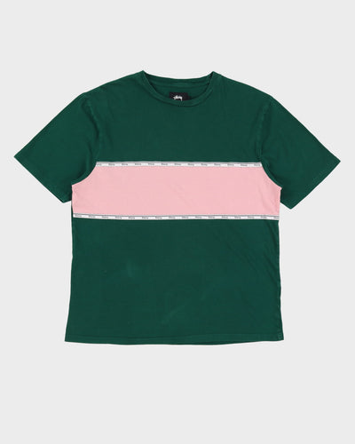 Stussy Green / Pink T-Shirt - L
