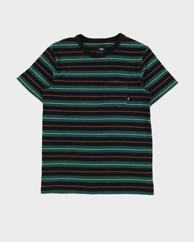 Vans Green Striped Pocket T-Shirt - S