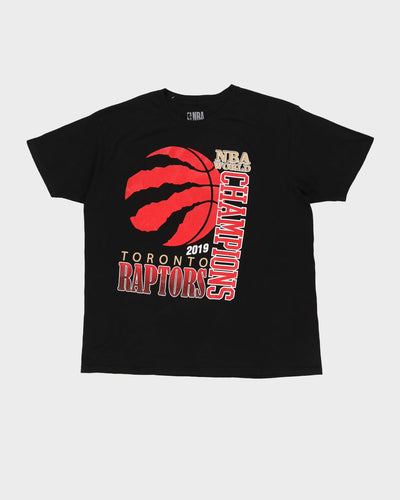 Toronto Raptors 2019 NBA Champions Black Graphic T-Shirt - XL