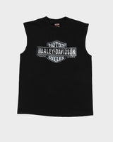 Harley Davidson Black Double Sided Graphic Vest - XL