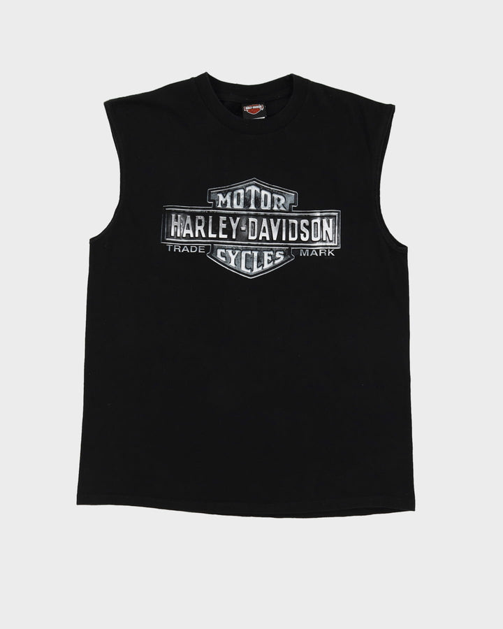 Harley Davidson Black Double Sided Graphic Vest - XL