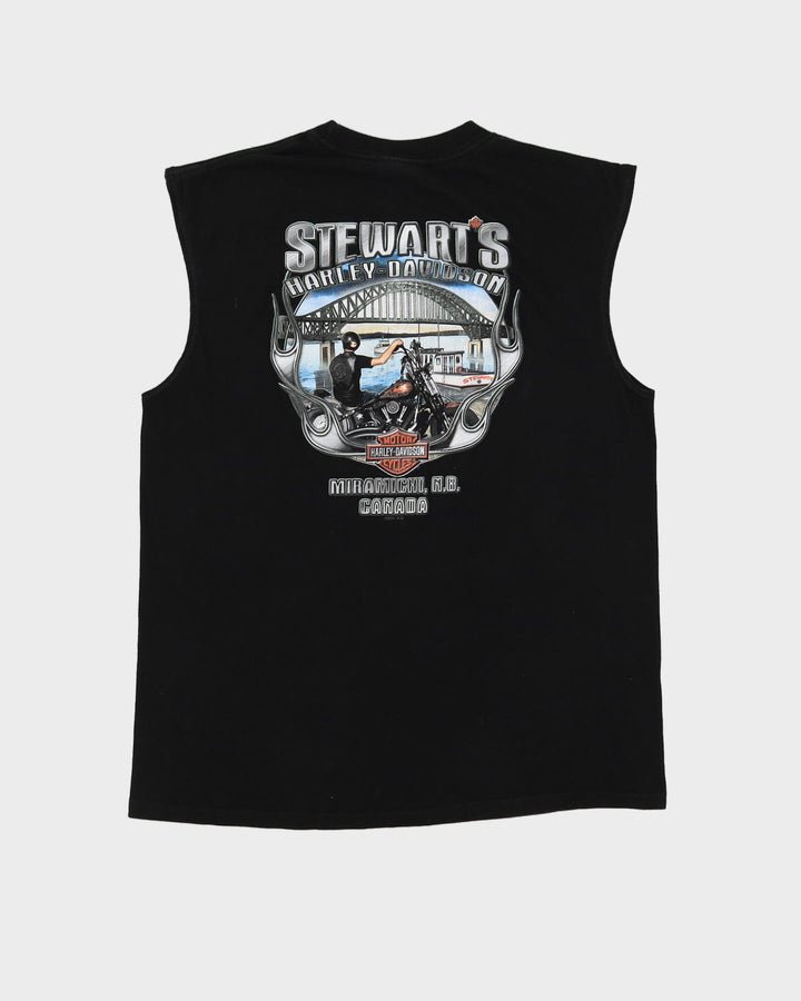 Harley Davidson Black Double Sided Graphic Vest - XL