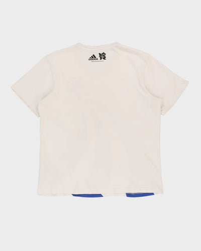 London 2012 Olympics Adidas White Graphic T-Shirt - L