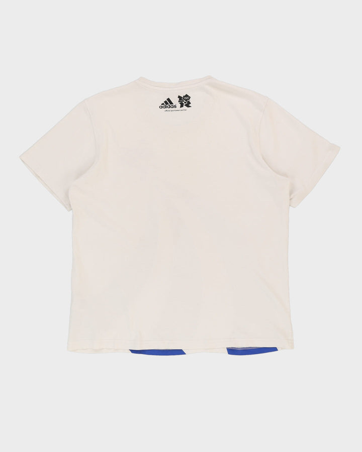 London 2012 Olympics Adidas White Graphic T-Shirt - L
