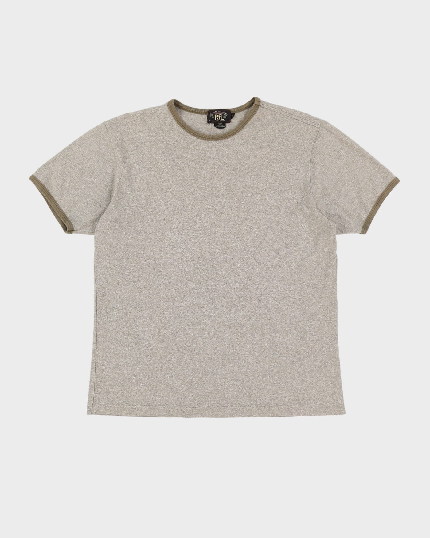 RRL Ralph Lauren Grey Ringer T-Shirt - L / XL
