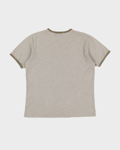 RRL Ralph Lauren Grey Ringer T-Shirt - L / XL