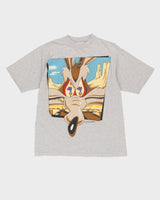 Vintage 1995 Looney Tunes Grey Wile E. Coyote &amp; Road Runner T-Shirt - L