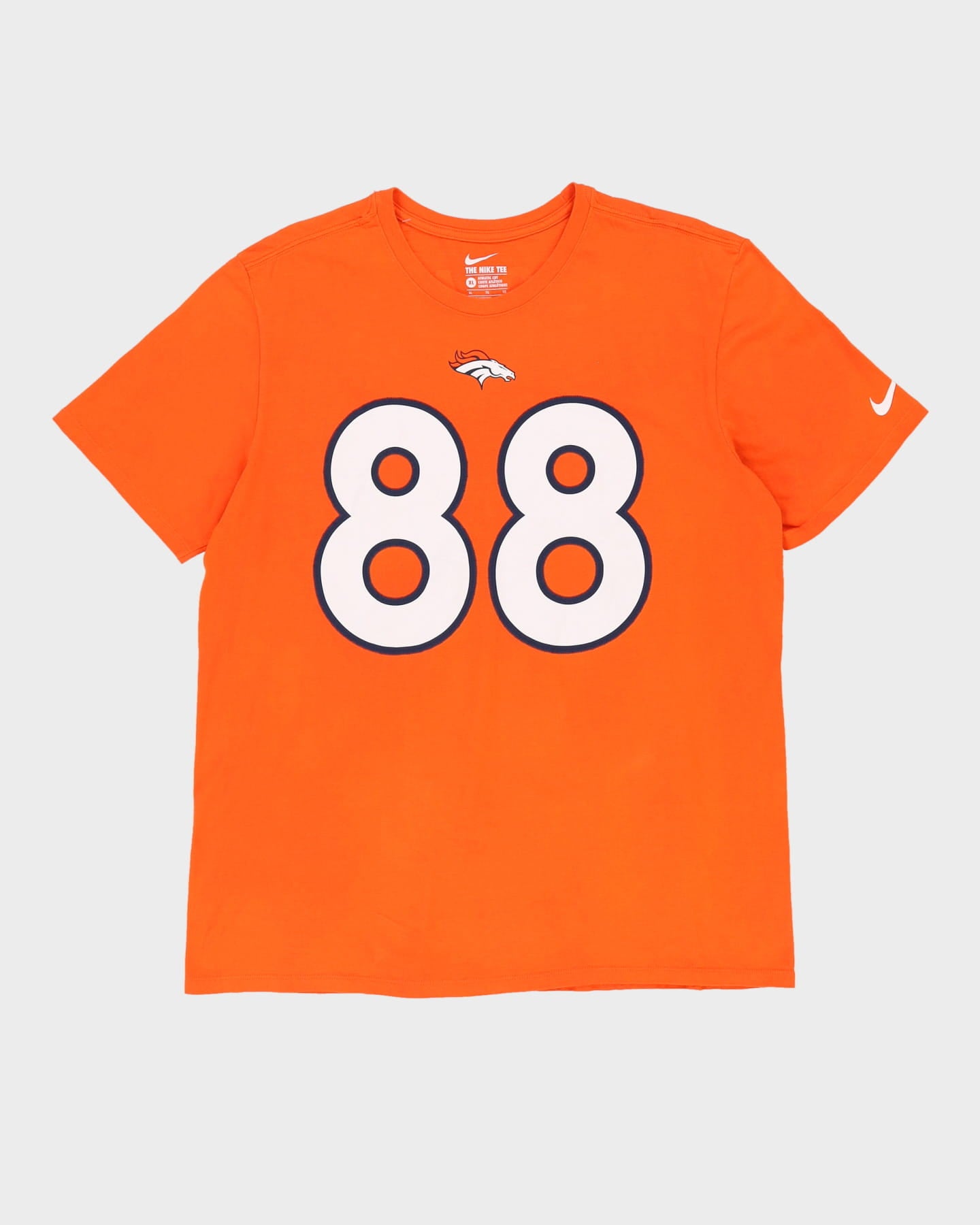 Demaryius Thomas #88 Jersey Style Orange Graphic T-Shirt - XL
