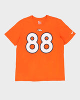 Demaryius Thomas #88 Jersey Style Orange Graphic T-Shirt - XL