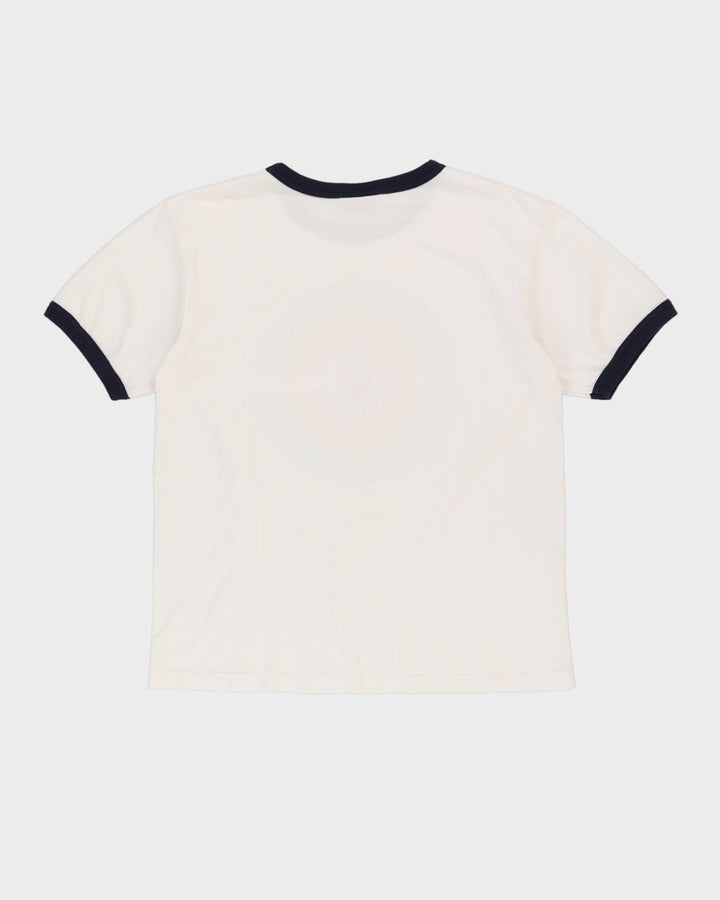 BAPE White Graphic Ringer T-Shirt - L
