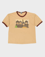 2005 The Beatles Beige Graphic Ringer Band T-Shirt - L