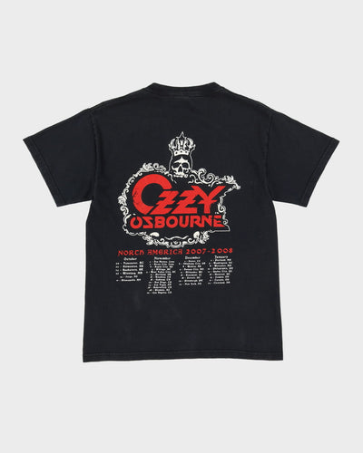 2007-08 Ozzy Osbourne Black Graphic Band Tour T-Shirt - S