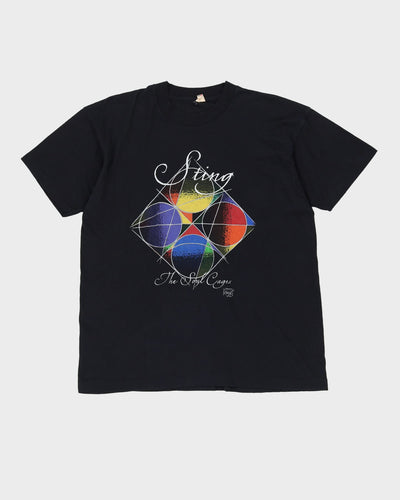 Vintage 1991 Sting Black Single Stitch Graphic Band T-Shirt - M