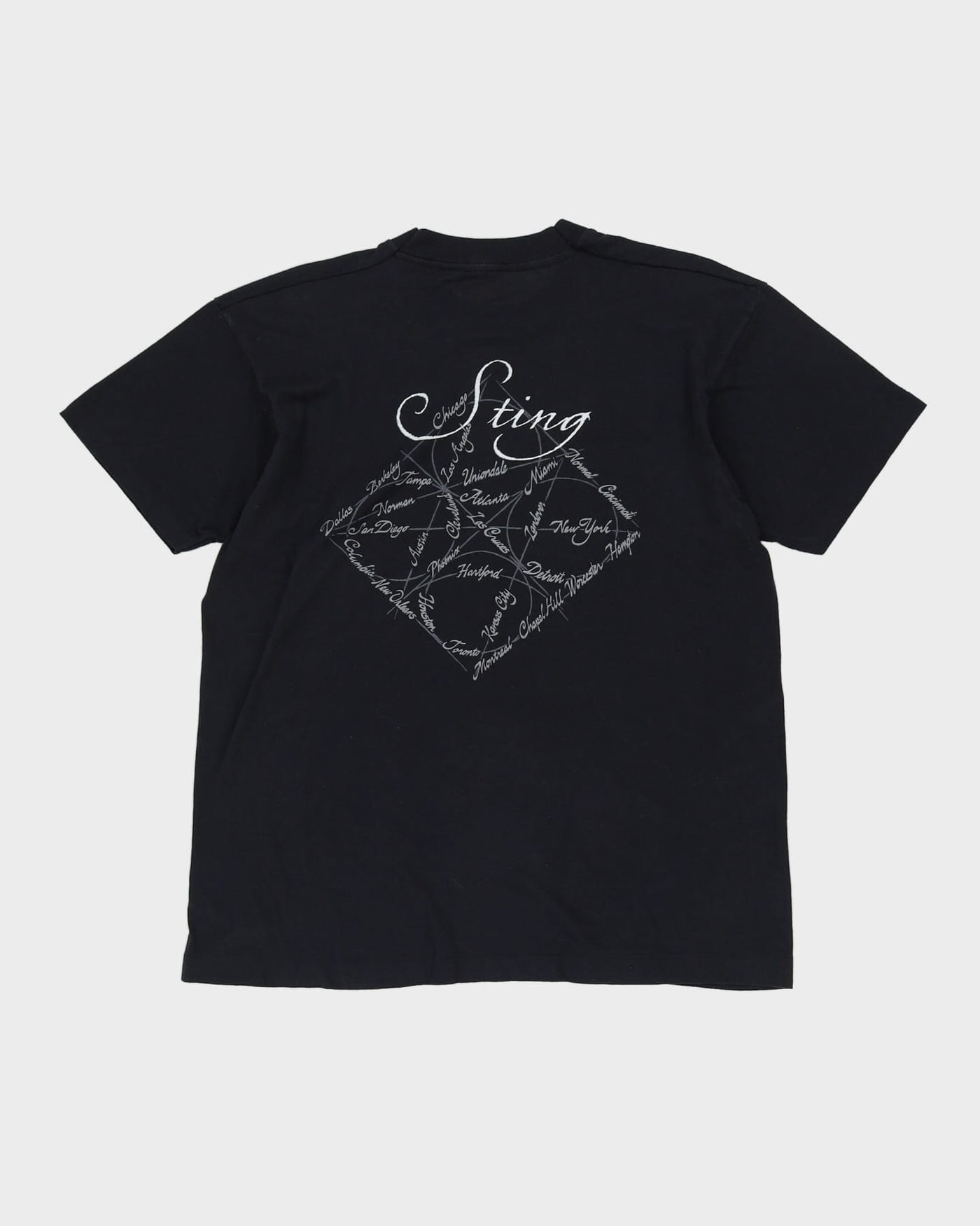Vintage 1991 Sting Black Single Stitch Graphic Band T-Shirt - M