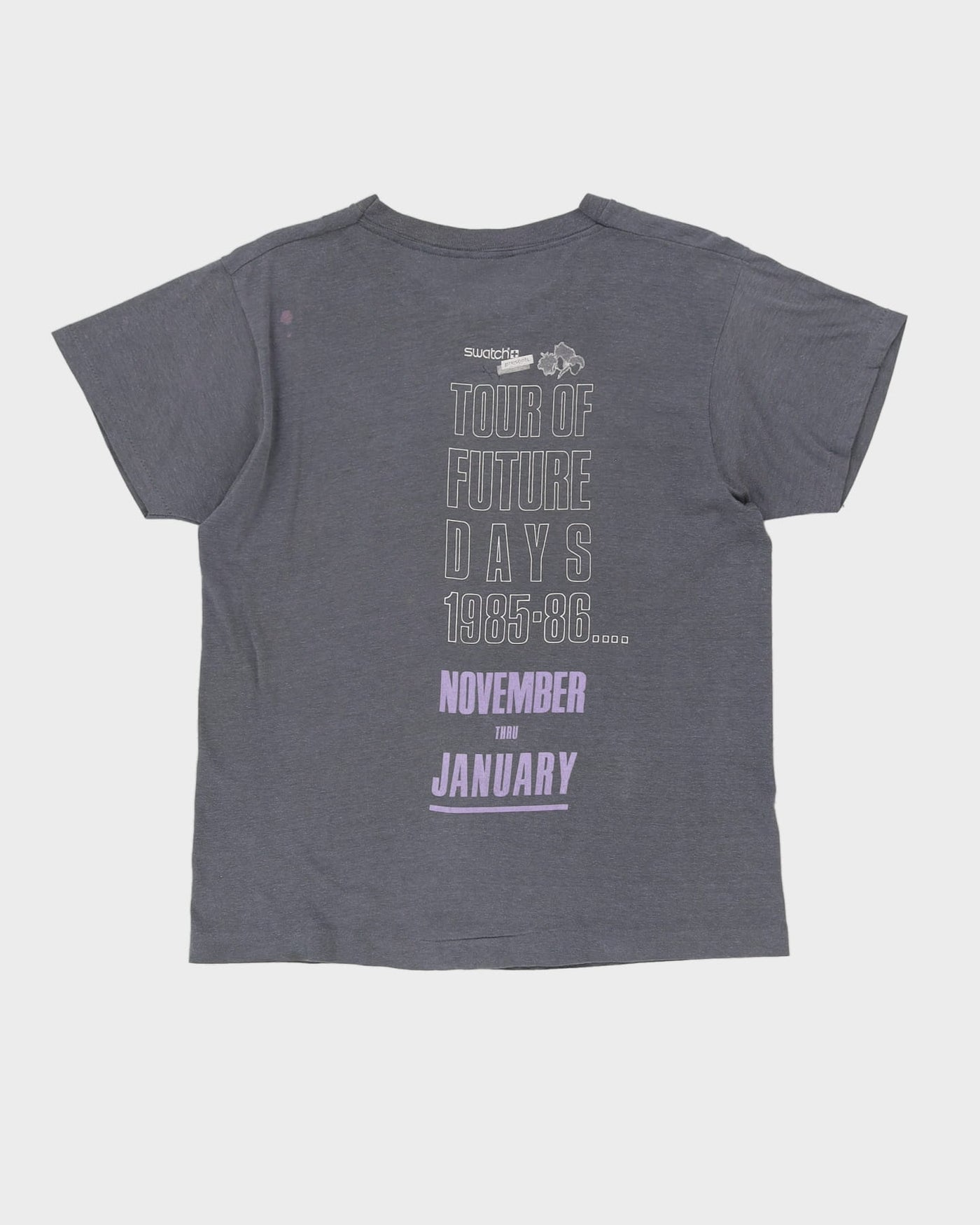 Vintage 1985-86 Thompson Twins Grey Single Stitch Graphic Band T-Shirt - M