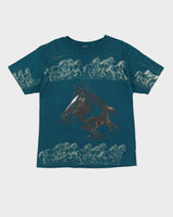 Vintage All Over Horse Print Graphic T-Shirt - M