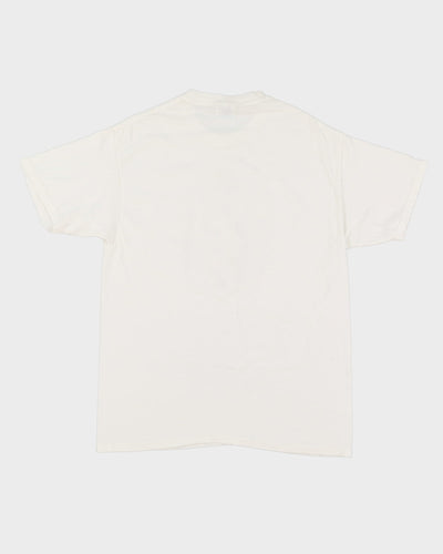 Vintage Floral Print White Graphic T-Shirt - M / L