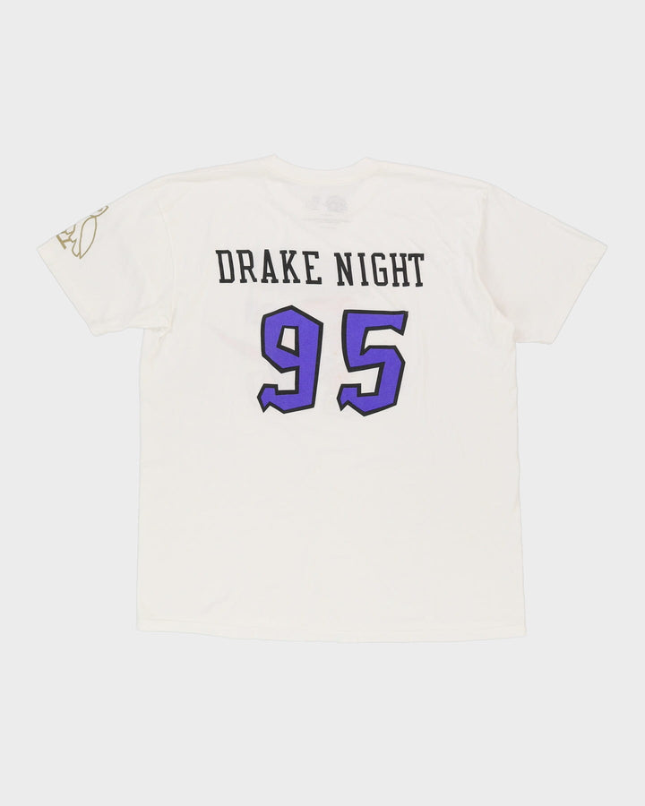 Drake Night OVO X Toronto Raptors 95 White Graphic T-Shirt - XL