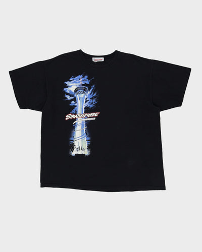 00s Las Vegas Stratosphere Black Graphic T-Shirt - XXL