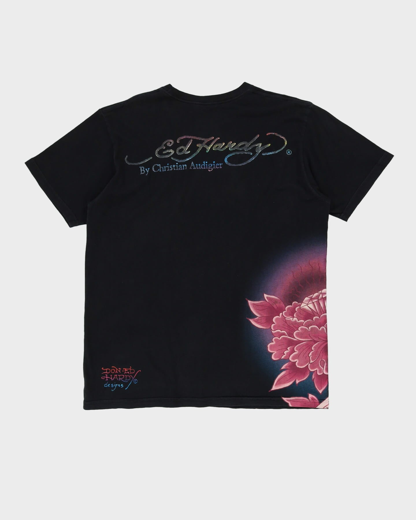 00s Y2K Ed Hardy Black T-Shirt - XL