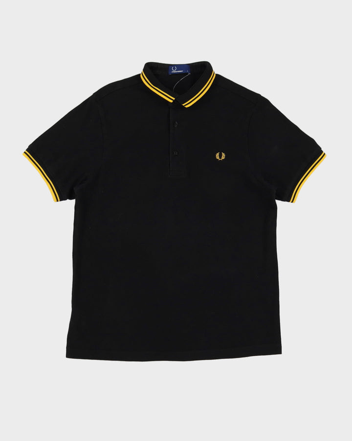 Fred Perry Black / Yellow Slim Fit Polo Shirt - L