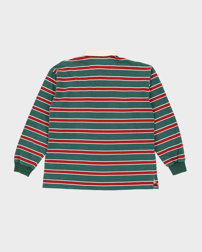 90s United Colours Benetton Green Rugby Shirt - L