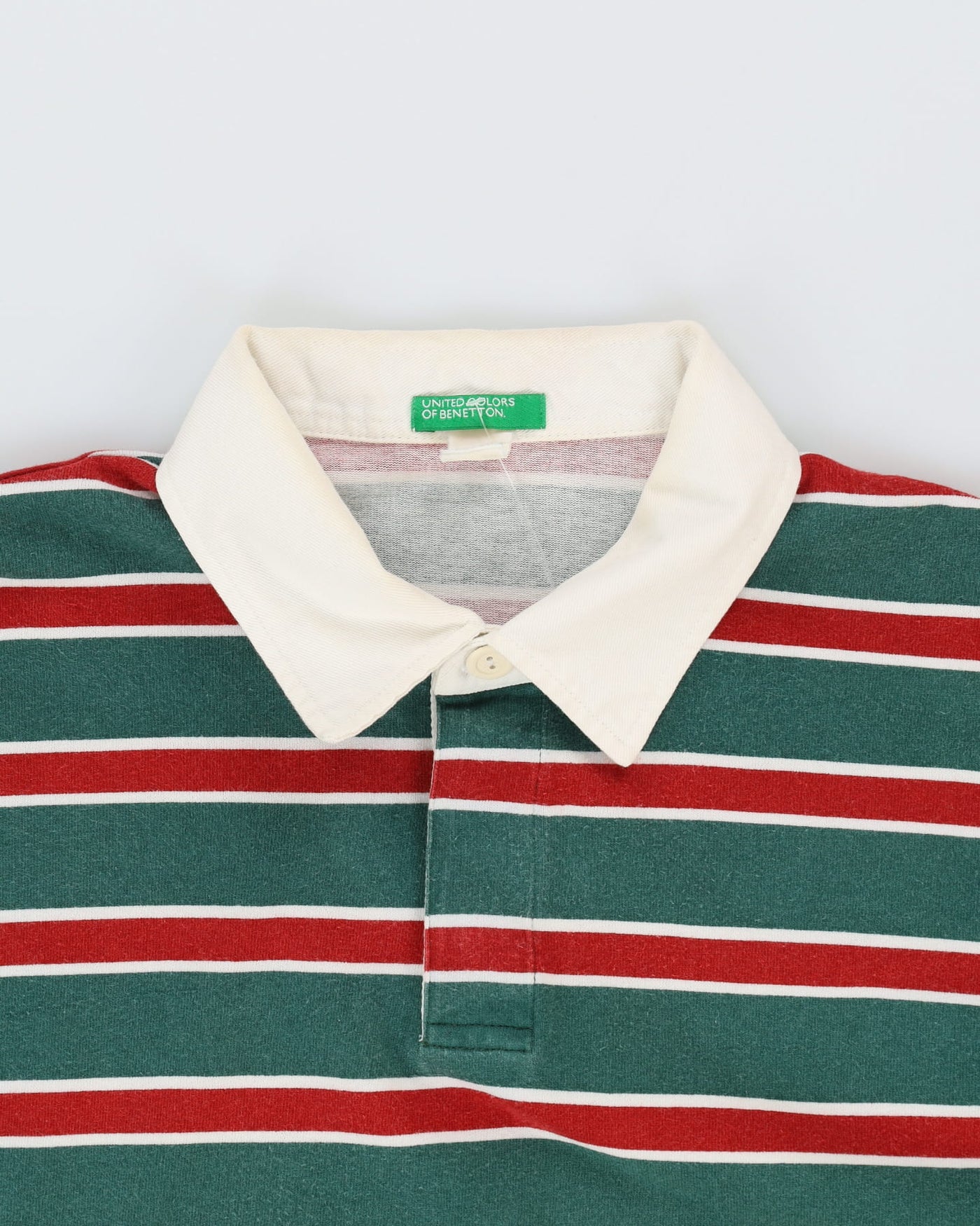 90s United Colours Benetton Green Rugby Shirt - L