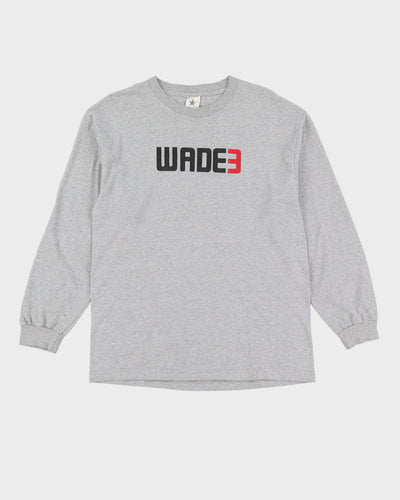 00s Dwayne Wade Converse Grey Long Sleeve T-Shirt - M