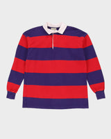 Vintage 90s LL Bean Striped Polo Shirt - L