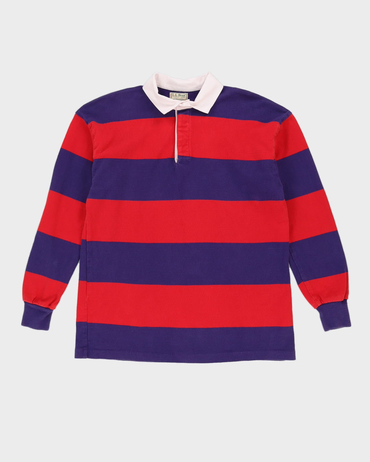 Vintage 90s LL Bean Striped Polo Shirt - L