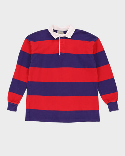 Vintage 90s LL Bean Striped Polo Shirt - L