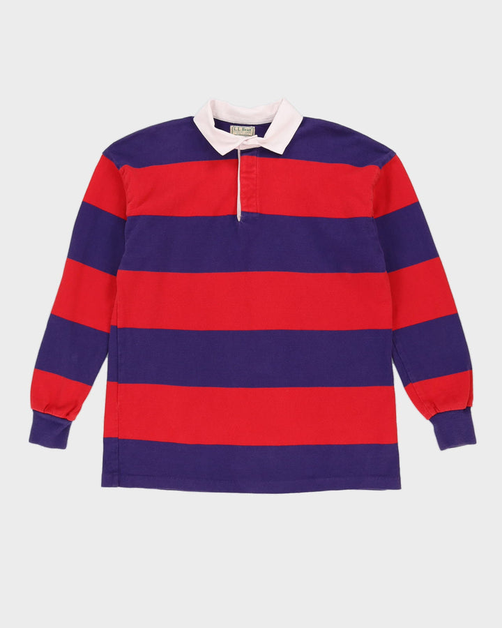 Vintage 90s LL Bean Striped Polo Shirt - L