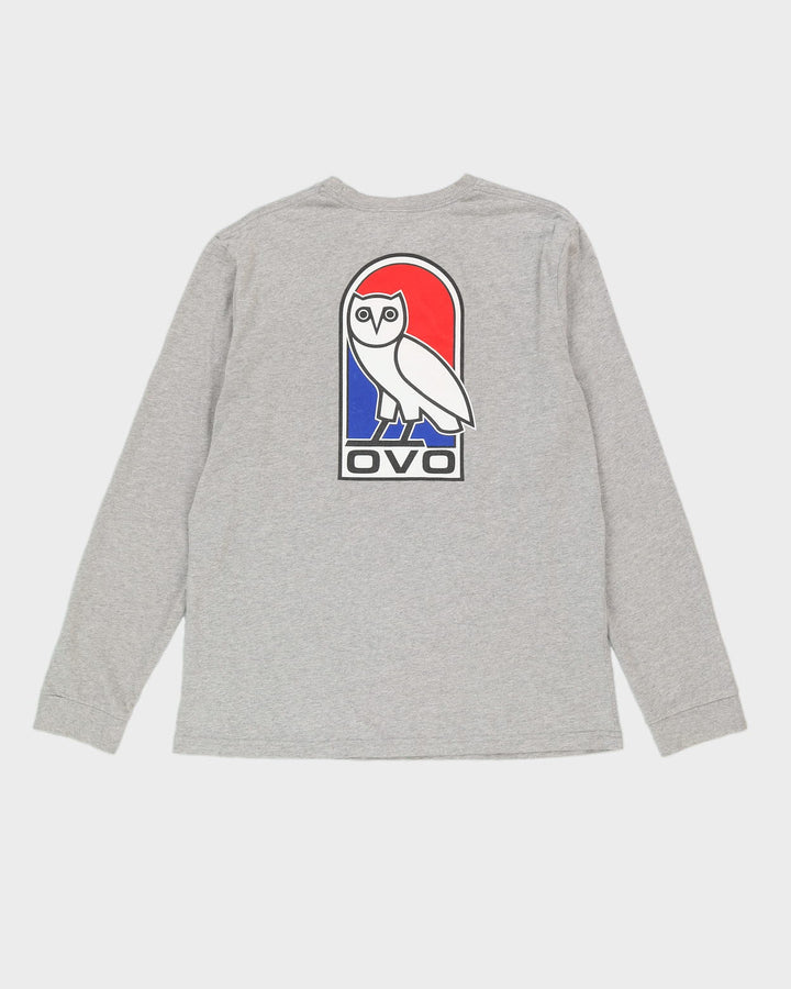 OVO Octobers Very Own Grey Long Sleeved T-Shirt - L