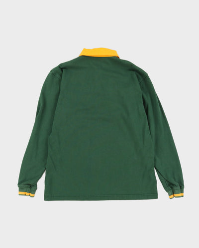 Vintage 1997-99 South Africa Rugby Union Green Polo Shirt - M