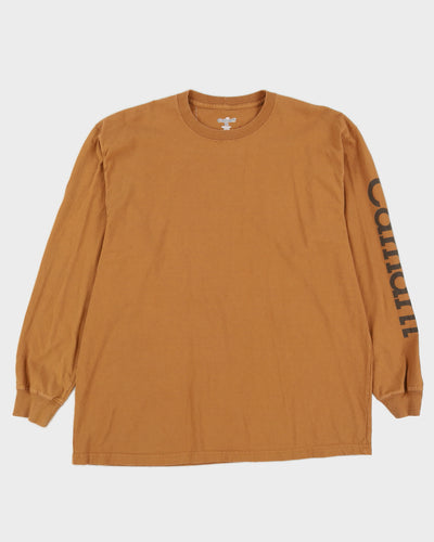 Carhartt Brown Sleeve Detail Long Sleeved T-Shirt - XL