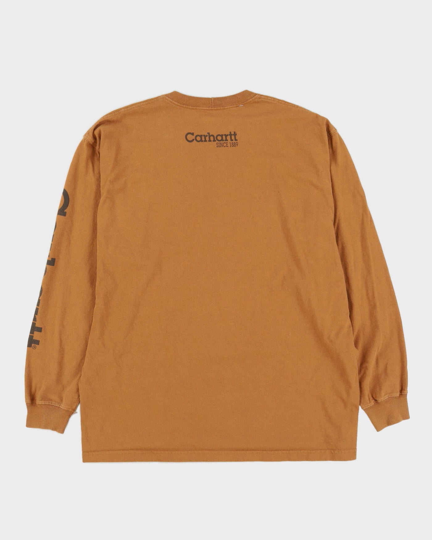 Carhartt Brown Sleeve Detail Long Sleeved T-Shirt - XL