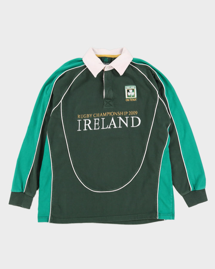 2009 Ireland Rugby Championship On Tour Green Polo Shirt - L