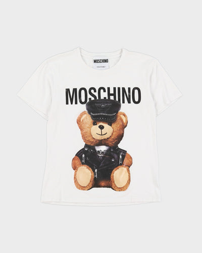 Moschino Couture White Teddy Patterned T-shirt - XS