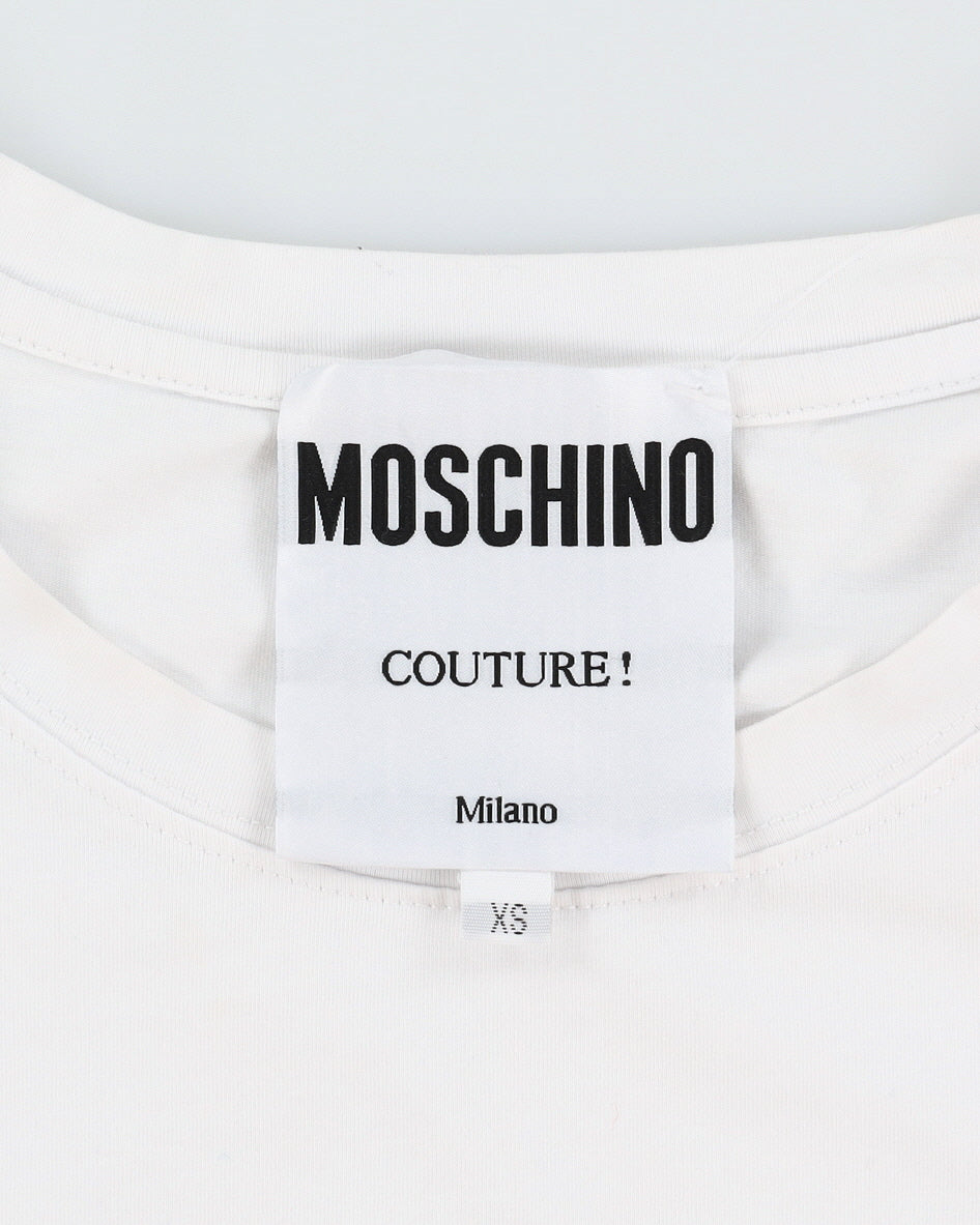 Moschino Couture White Teddy Patterned T-shirt - XS