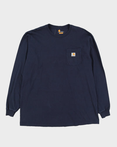 Carhartt Blue Long Sleeved T-Shirt - XL