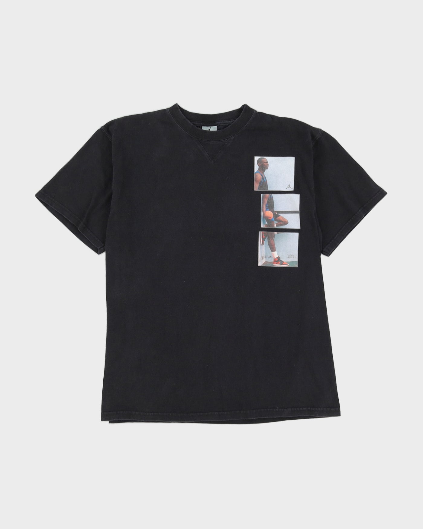 00s Jordan Nike Black T- Shirt With Graphic - L
