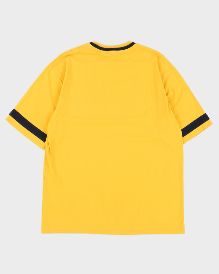 00s Y2K Sisley Jeans Yellow T-Shirt - M