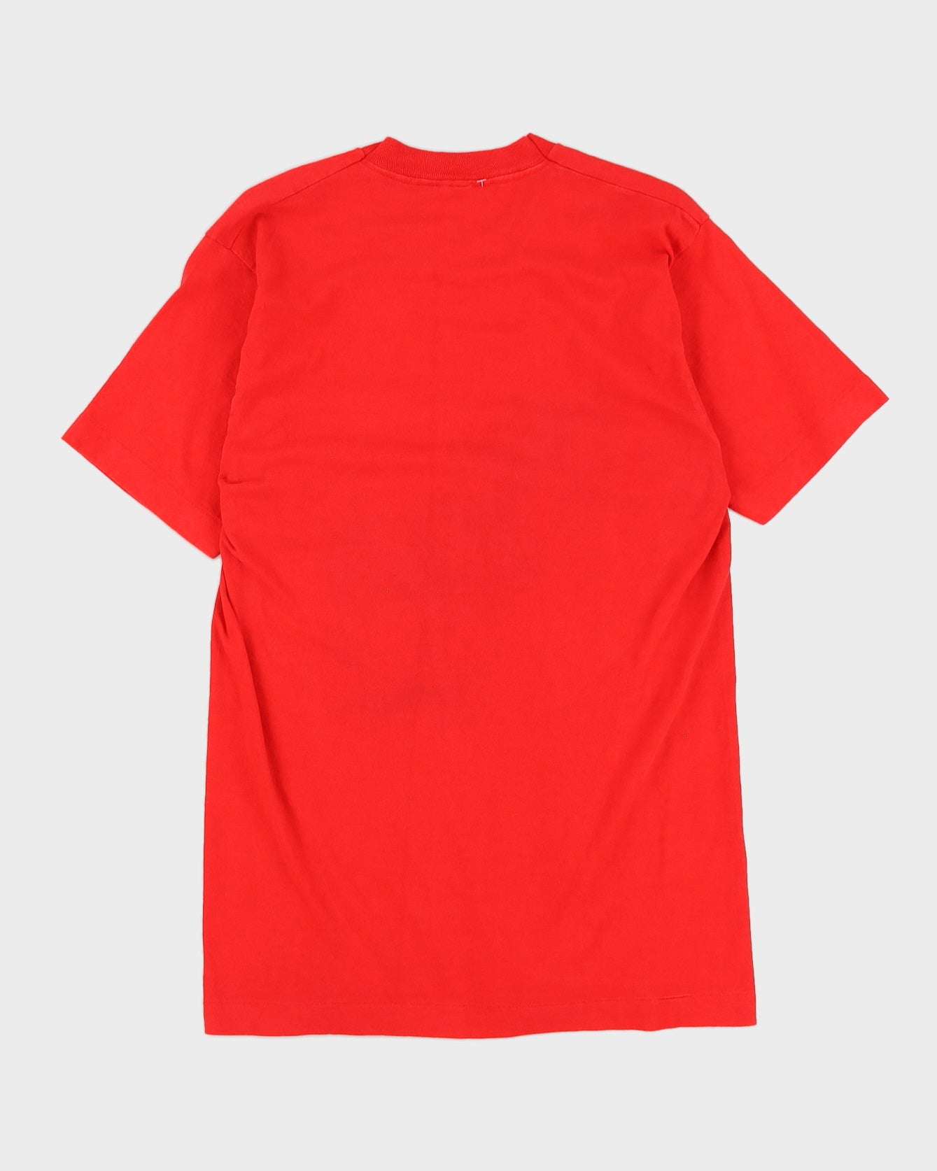 Vintage 1991 Fruit Of The Loom Juneau Alaska Single Stich Red T-Shirt - L