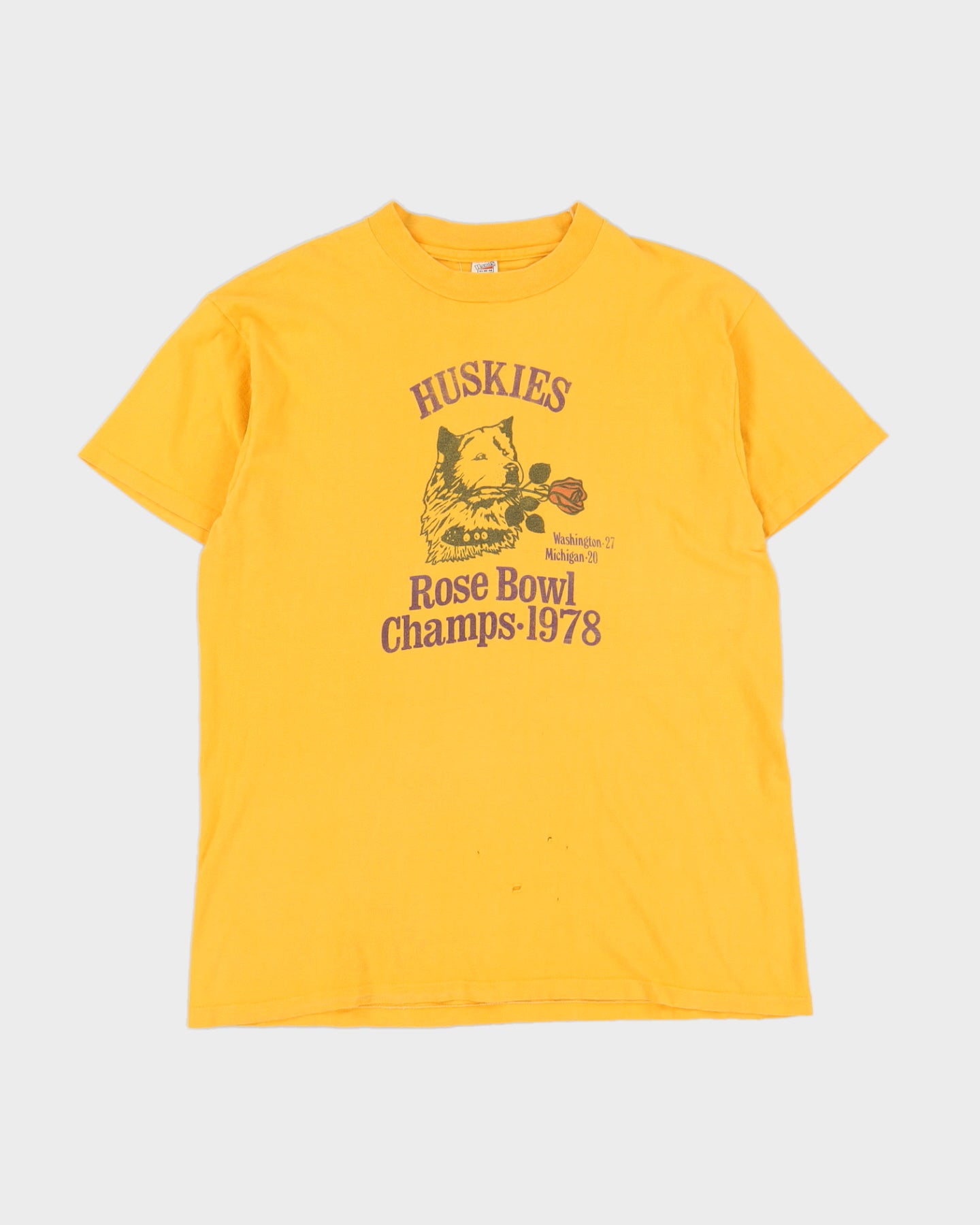 Vintage 1978 University of Washington Huskies Rose Bowl College Single Stitch T-Shirt - XL