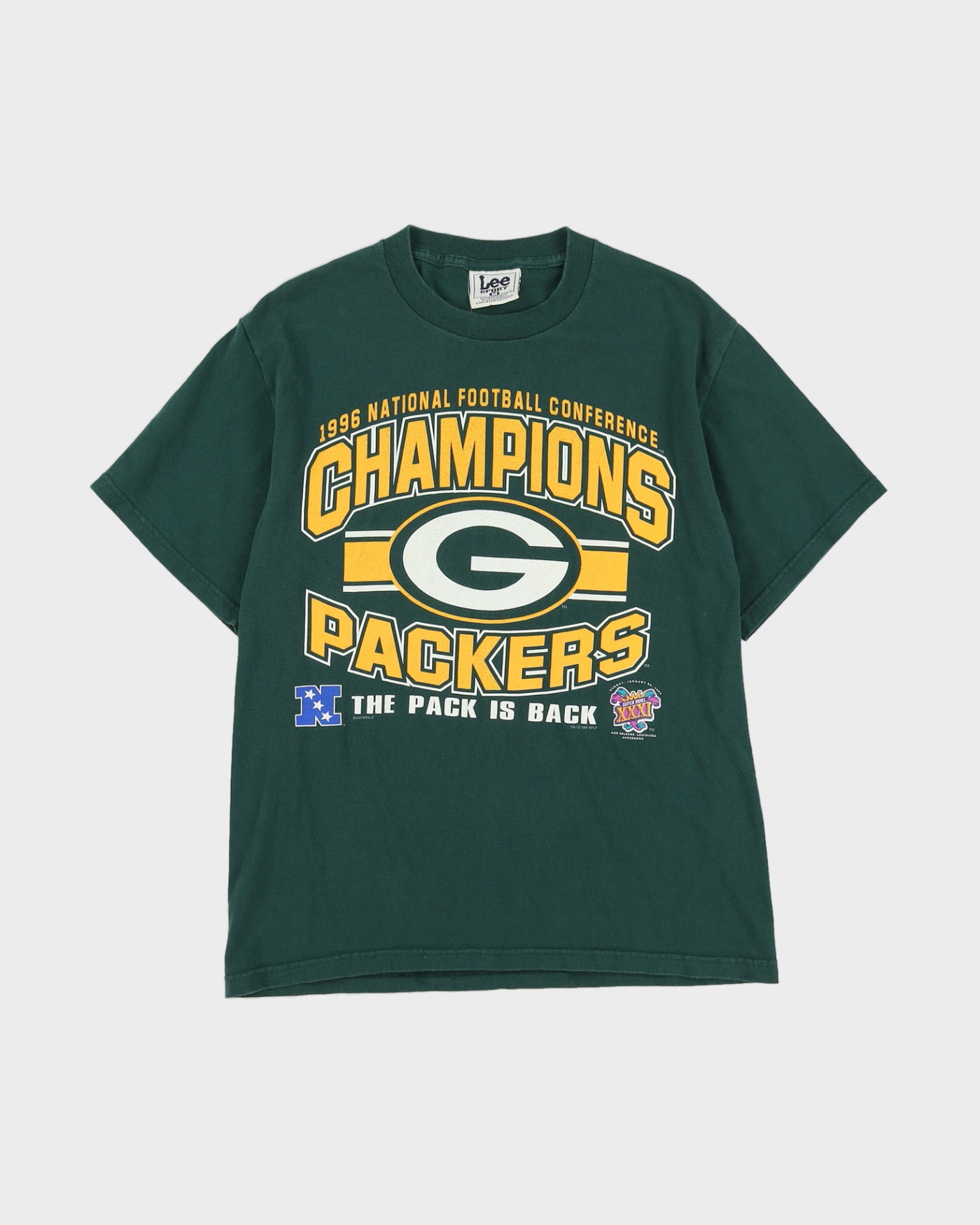 Vintage 1997 Green Packers Super Bowl By Lee Sports Green T-Shirt - M