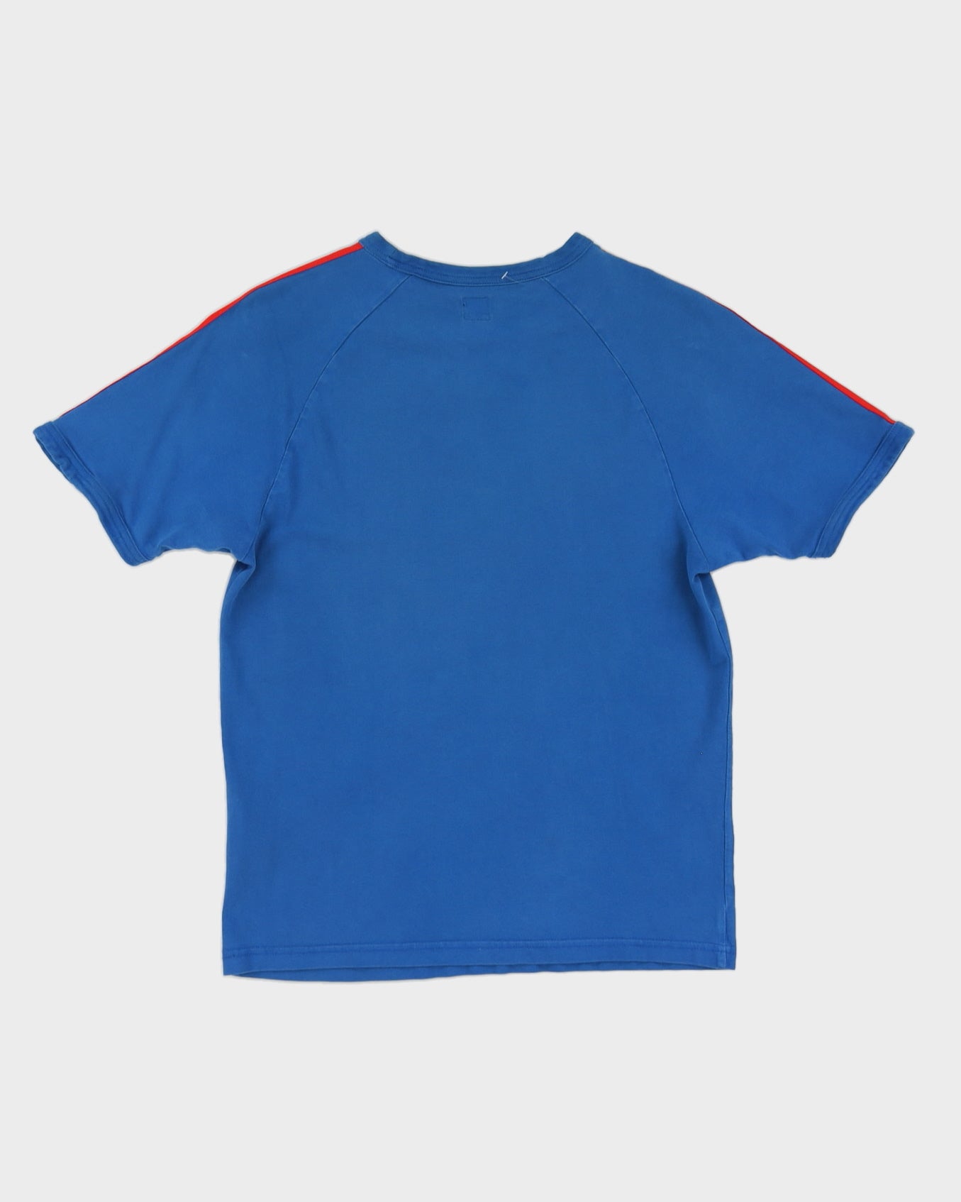 00s Y2K Adidas Blue / Red Stripes T-Shirt - S